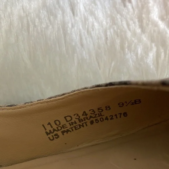 COLE HAAN Nike Air Snakeskin Leather Print Mary Jane Wooden Platform Heels - Picture 9 of 9